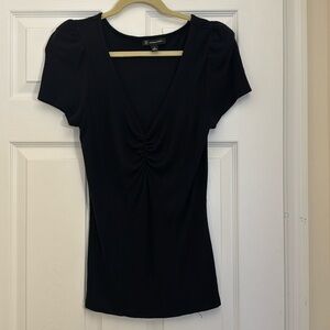 INC Black V Neck shirt Size M